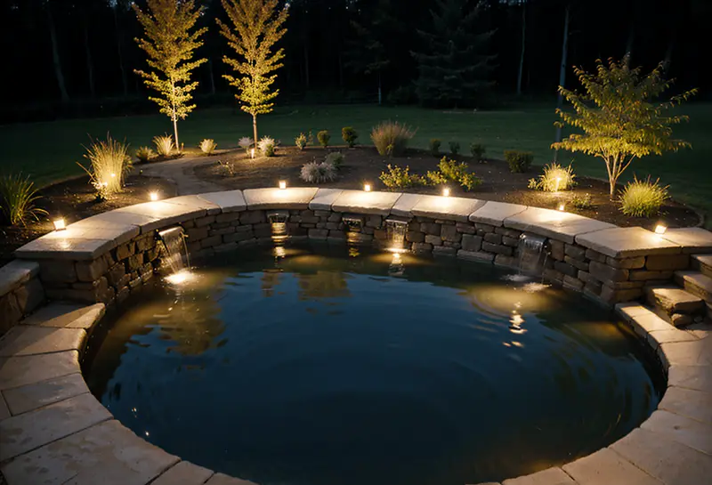 pond outdoor lightning led