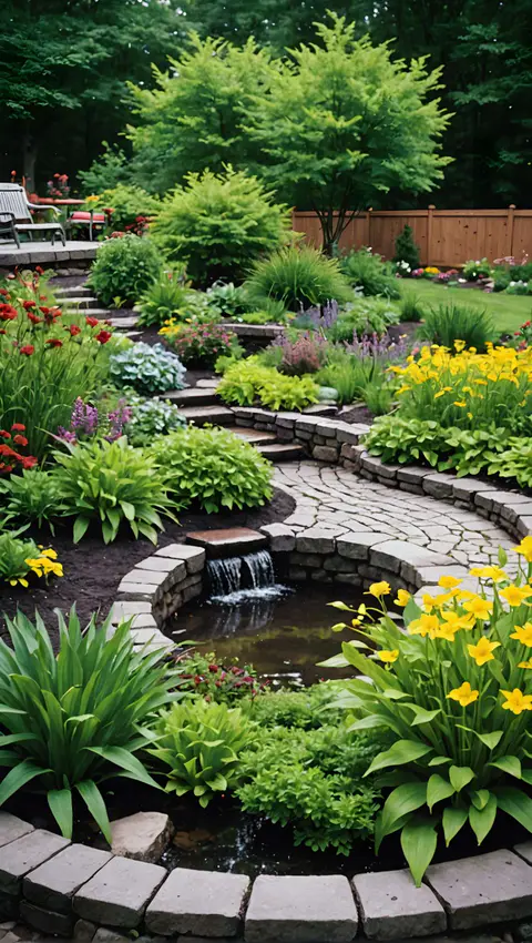 rain garden small berm