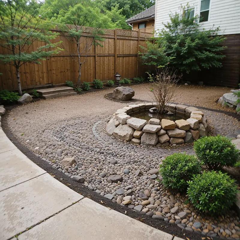 river rock mulch