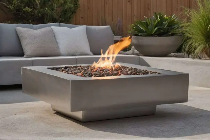 square minimalist firepit bowl