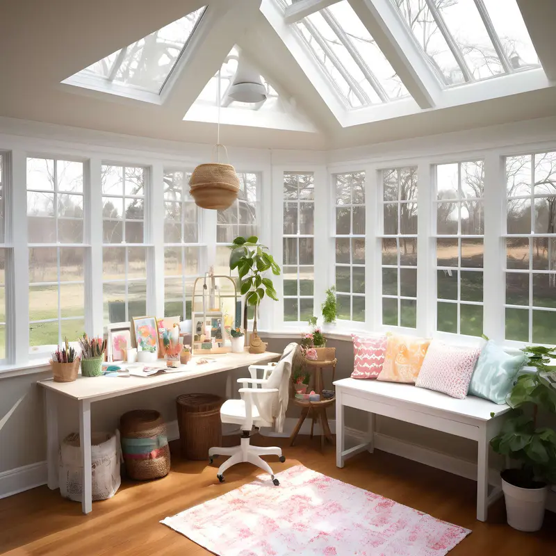 sunroom art corner
