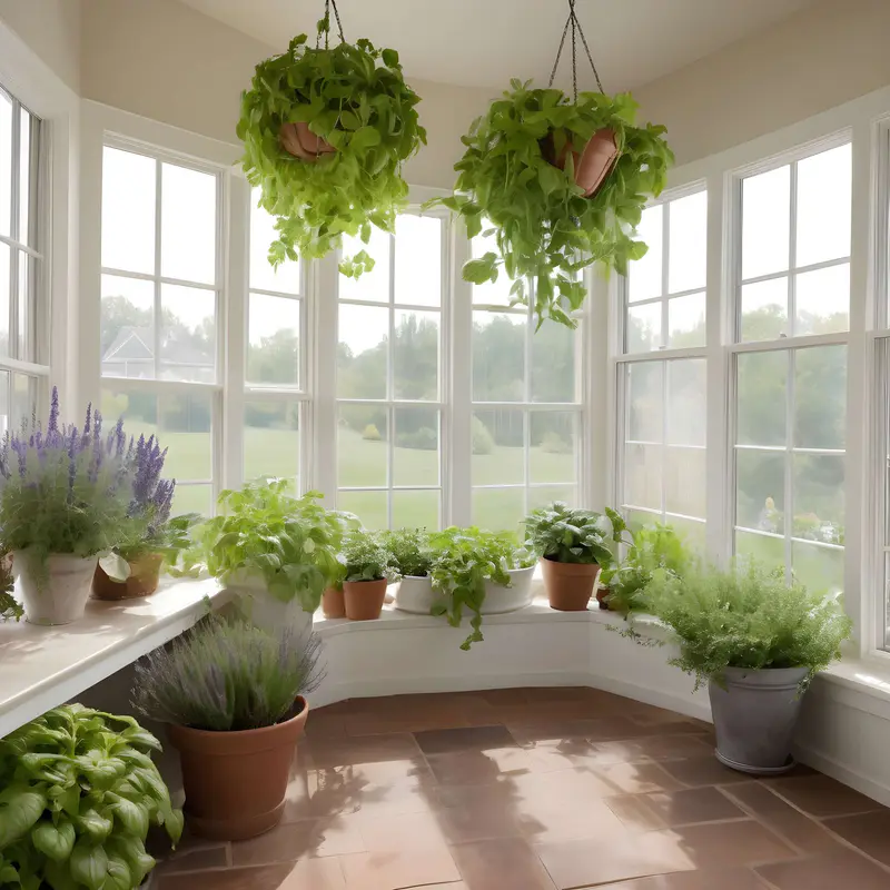 sunroom with flowers