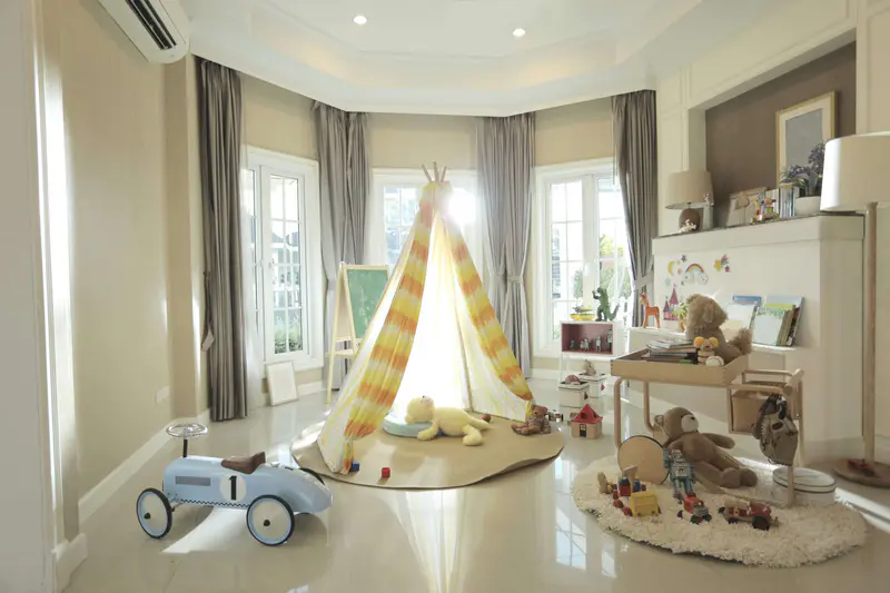 a tent in children room