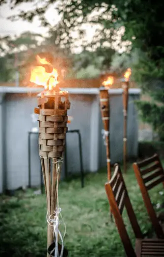 tiki torch outdoor lightning cozy