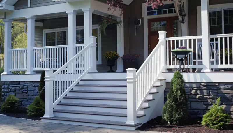 vinyl railings stairs