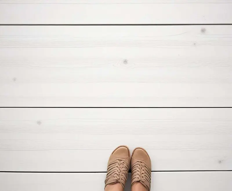 white painted wood
