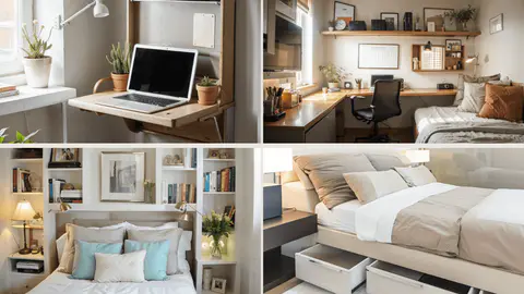 22 Smart Ideas & Organization for Small Bedroom (Looking Bigger + Tricks + Maximise Space)