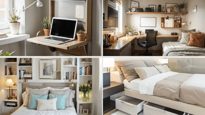 22 Smart Ideas & Organization for Small Bedroom (Looking Bigger + Tricks + Maximise Space)