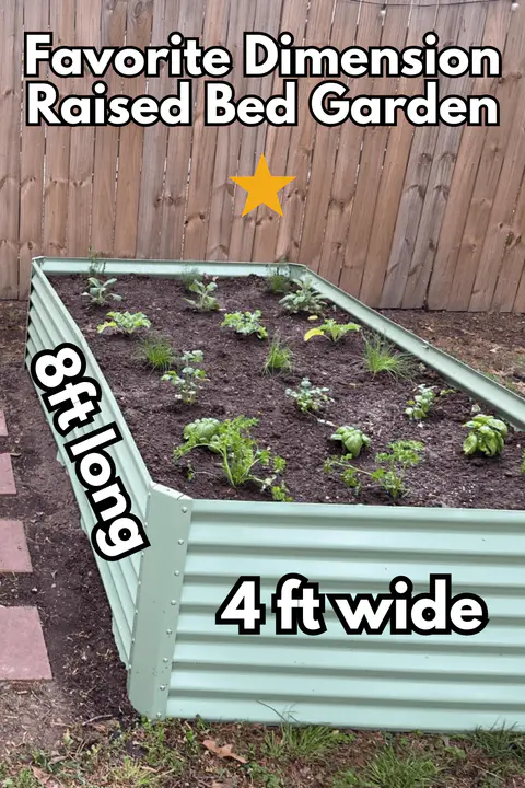 8ft long 4ft wide dimension raised bed garden