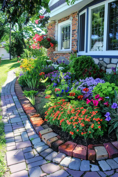 Brick Edging home entrance