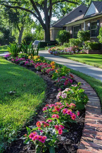 Brick Edging house entrance way