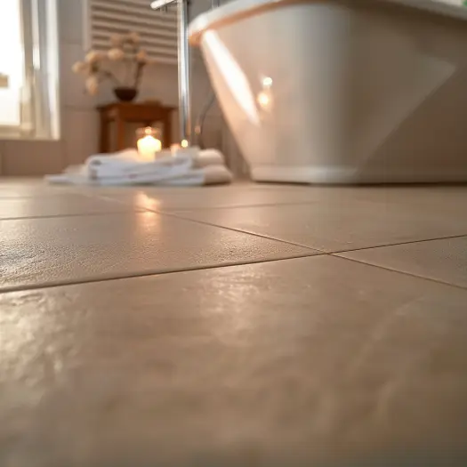 Ceramic kitchen tiles, glossy finish, sealed grout, porcelain bathroom tiles, moisture resistant, non-absorbent surface..