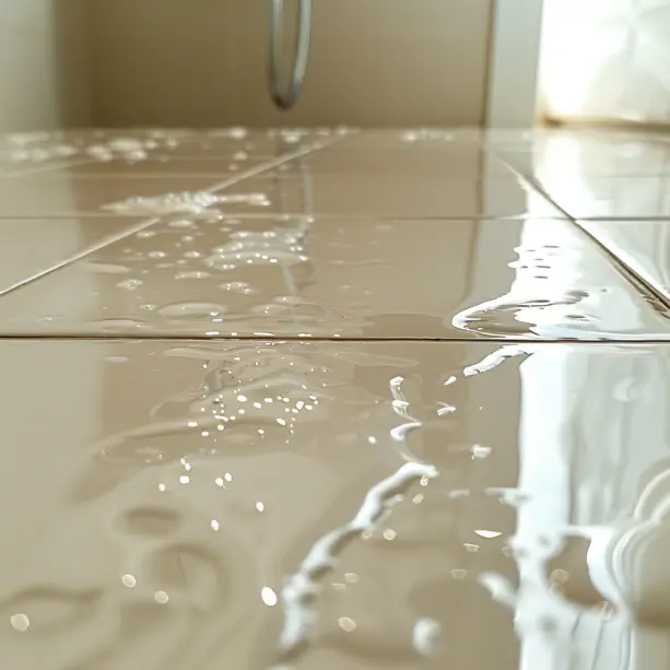 Ceramic kitchen tiles, glossy finish, sealed grout, porcelain bathroom tiles, moisture resistant, non-absorbent surface.