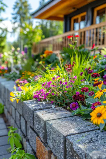 Concrete Blocks Arrangements garden