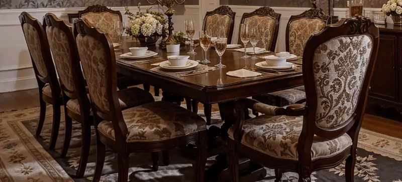 Dark or patterned upholstery