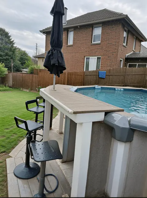 Deck-Integrated Bar above ground