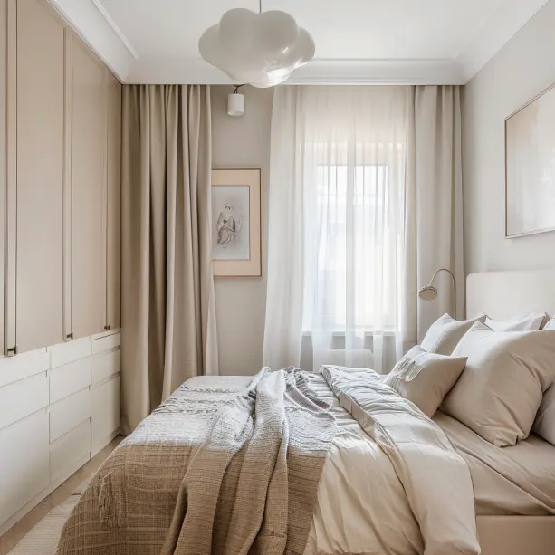 Light color scheme bedroom light netrual colors small bedroom.