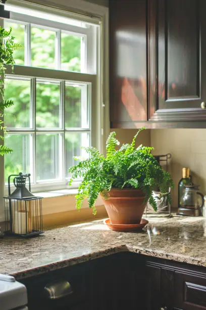 Maidenhair Fern (Adiantum) kitchen dark shady corner low light requerd