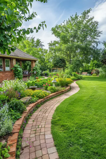 Matching Existing Elements color garden edge with house