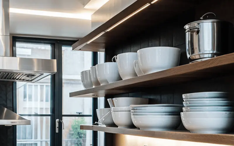 Open Kitchen Shelving
