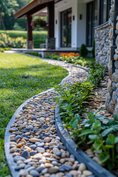 Pebble Edging-