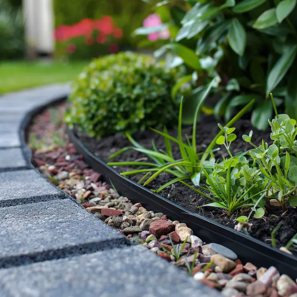 Plastic Edging mold in a garden home