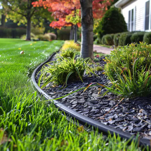 Plastic Edging mold in a garden home.