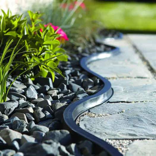 Plastic Edging mold in a garden