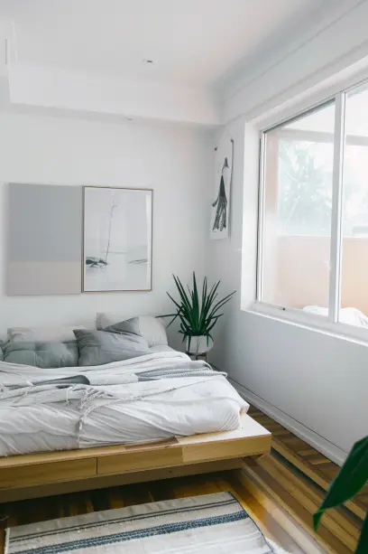 Small bedroom organization.