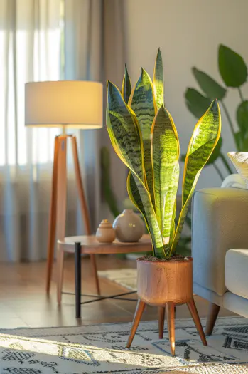 Snake Plant in Elegant living room