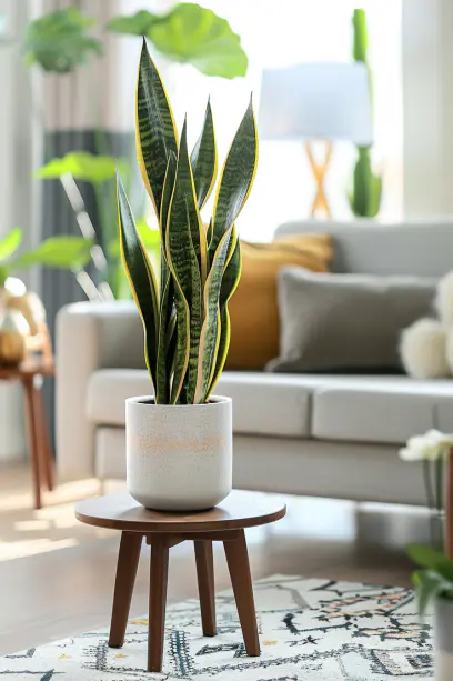 Snake Plant in living room