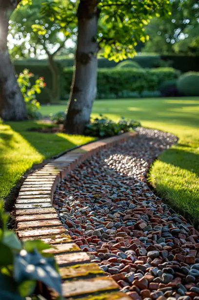 Straight Lines The simplest and cleanest installation, ideal for modern gardens.