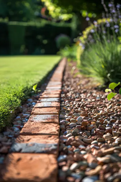 Straight Lines The simplest and cleanest installation, ideal for modern gardens