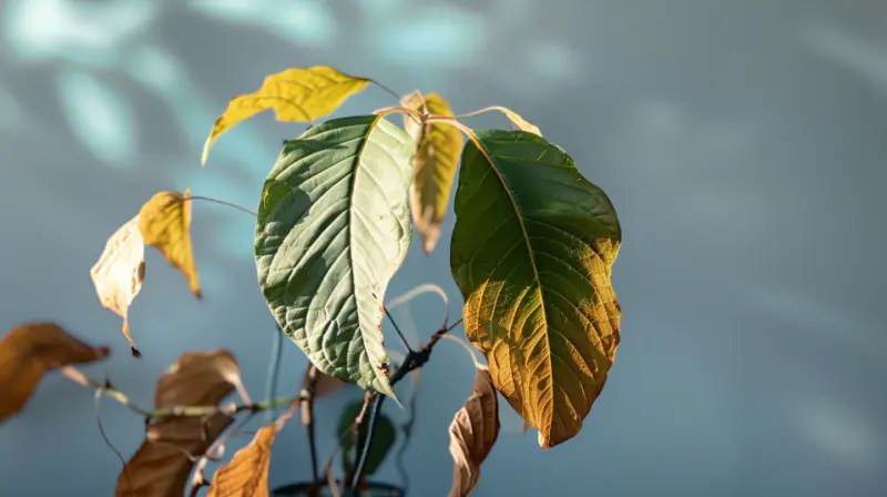 Wilting leaves resulting from underwatering