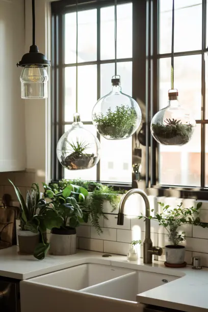 Window Wonderland Using Glass Terrariums