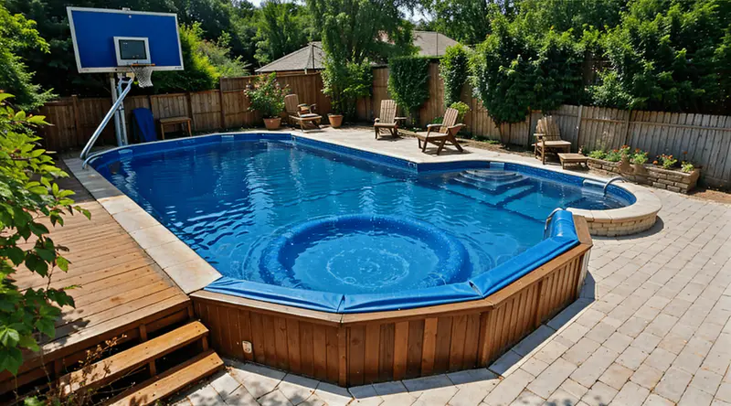 above ground pool basketball hoop