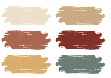 colours palette boho style
