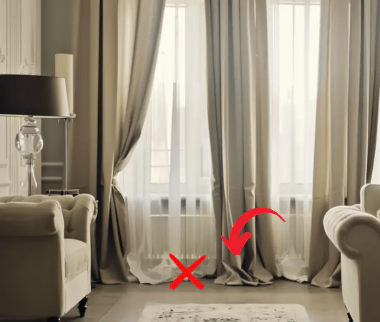 curtains too much puddle