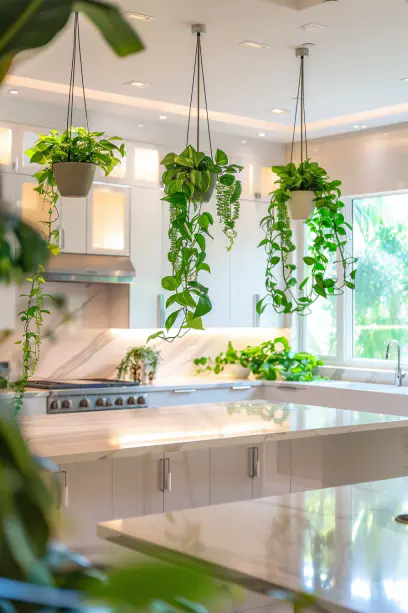 decor kitchen plants hanging