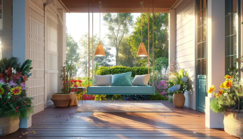 front porch flowers charm