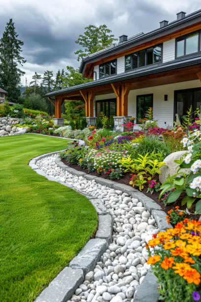 garden cozy with gravels edge
