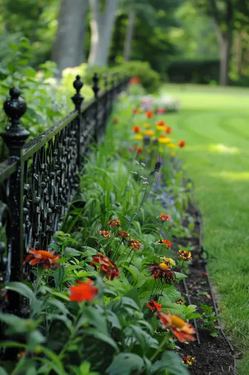 iron lawn edging style black