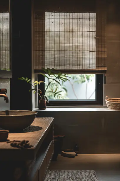 minimalist declutter bathroom