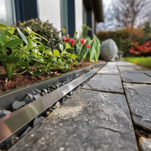 modern steel edge garden