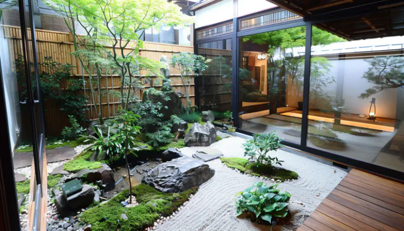 moss carpet, green moss, wet shady forest, lush greenery, forest floor japanese style