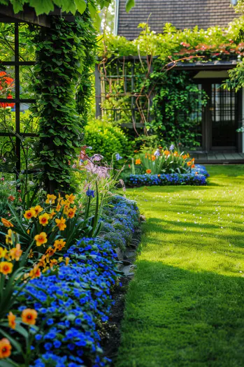 natural edge garden blue living edging