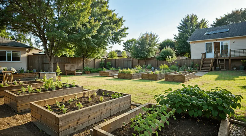 raised bed with right garden orientation south face sunset