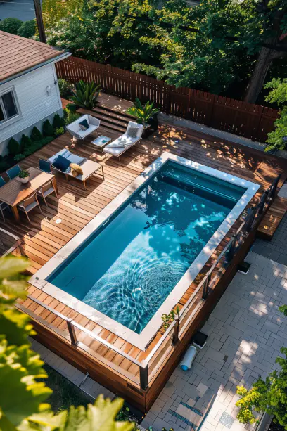 raised deck pool above ground wonderful