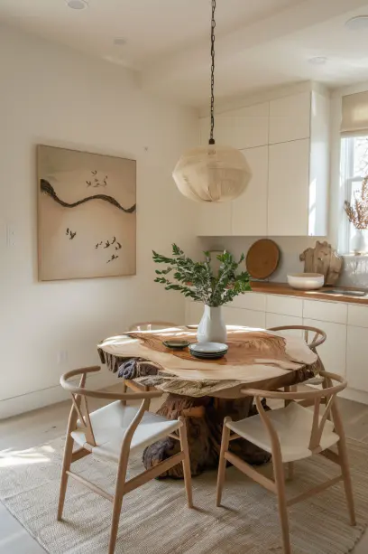 round table dining live edge small room
