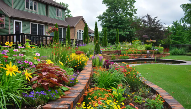 tall edging large garden home space clear division-